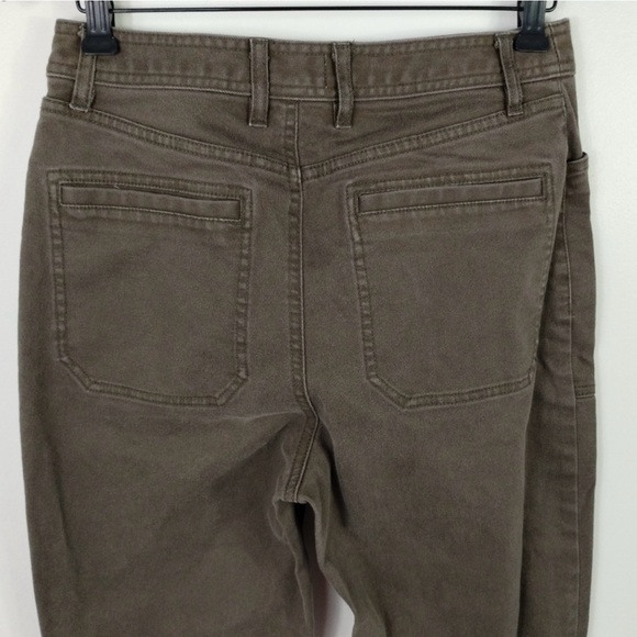 Wilfred Free Belen High Rise Pants 8 Brown Exposed Button Fly - Picture 13 of 13